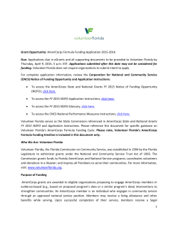 1 Grant Opportunity: AmeriCorps Formula