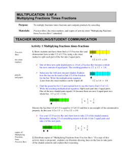 MULTIPLICATION 5.NF.4 Multiplying Fractions Times