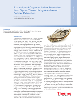 Extraction of Organochlorine Pesticides from Oyster Tissue Using