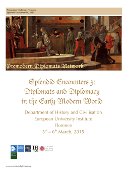 programme - Premodern Diplomats Network