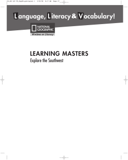 LEARNING MASTERS