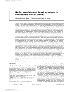 Habitat associations of American badgers in