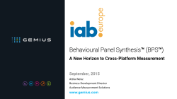 Behavioural Panel Synthesis&trade; (BPS&trade;)