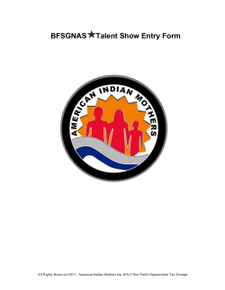 BFSGNAS Talent Show Entry Form (Dance)