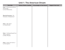 Unit 1: The American Dream