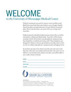 Dialysis Booklet - University of Mississippi Medical Center