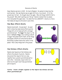 How Mass Affects Gravity How Distance Affects Gravity
