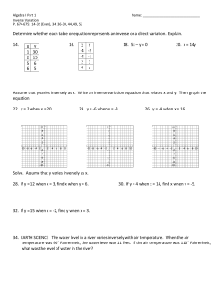 Determine whether each table or equation represents