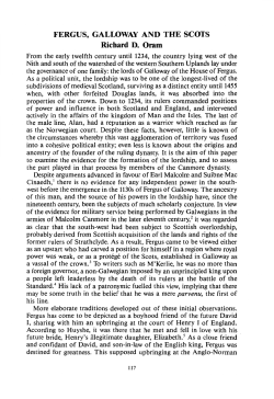 Fergus, Galloway and the Scots - The Scottish Society for Northern