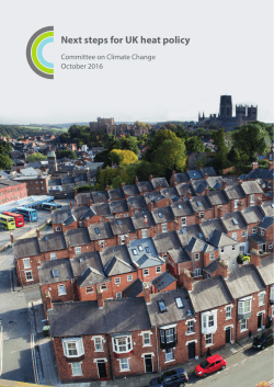 Next steps for UK heat policy - Committee on Climate Change