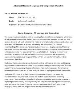 AP Language and Composition