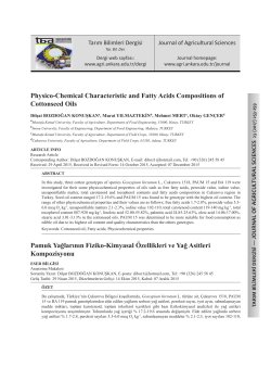 Physico-Chemical Characteristic and Fatty Acids Compositions of