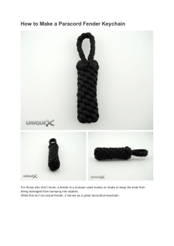 How to Make a Paracord Fender Keychain