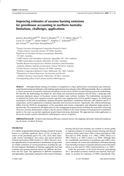 Improving estimates of savanna burning emissions for greenhouse