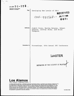 Developing New Levels of Edit