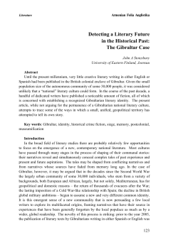 Detecting a Literary Future in the Historical Past: The Gibraltar Case