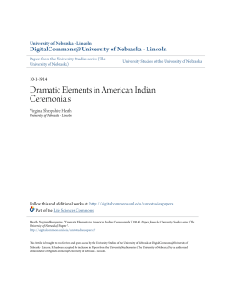 Dramatic Elements in American Indian Ceremonials