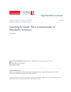Searching for Smith: The Constitutionality of Mandatory Sentences