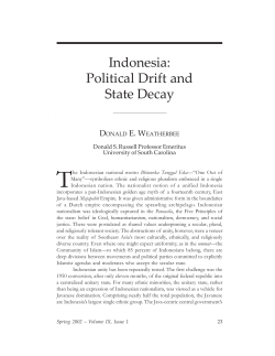Indonesia: Political Drift and State Decay