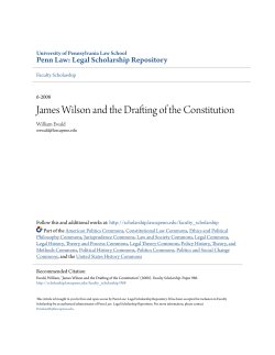 James Wilson and the Drafting of the Constitution