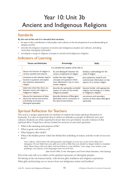 Unit 3b Ancient and Indigenous Religions - RE
