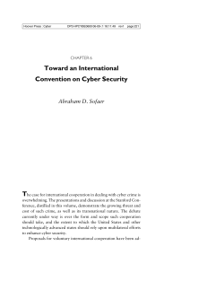 Toward an International Convention on Cyber