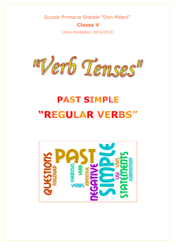 past simple &ndash; regular verbs
