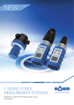 F-SENSO FORCE MEASUREMENT SYSTEMS
