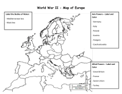 World War II - Map of Europe