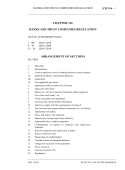 The Banks and Trust Companies Regulation Act, 2000