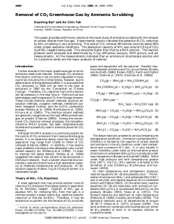 Greenhouse Gas by Ammonia Scrubbing