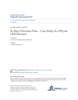 St. Mary Diversion Dam â•fi Case Study of a 100 year Old Diversion