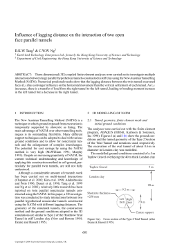 Influence of lagging distance on the interaction of two open face