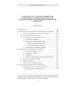 evaluating nafta and the commission for environmental