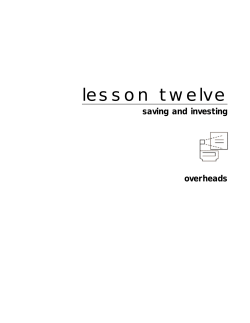 lesson twelve - Practical Money Skills