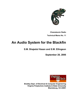 An Audio System for the Blackfin
