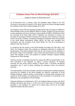 Caribbean Action Plan 2015-2019
