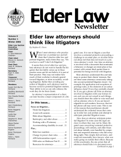 Elder law attorneys should think like litigators