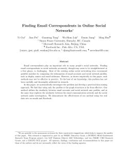 Finding Email Correspondents in Online Social Networks