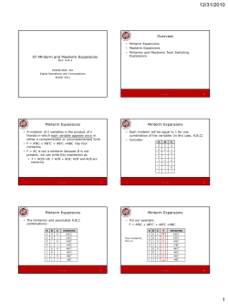 07-Minterms and Maxterms