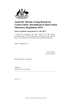 Antarctic Marine Living Resources Conservation Amendment