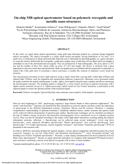 On-chip NIR optical spectrometer based on
