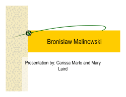 Bronislaw Malinowski