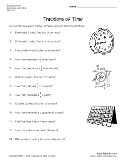 Fractions of Time Worksheet