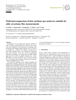 Field intercomparison of four methane gas