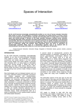 Spaces of interaction