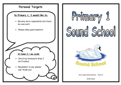 Personal Targets - Sound Primary School
