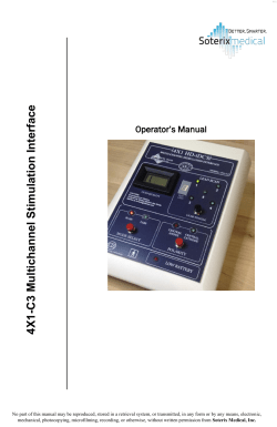 4X1 -C3 Multichannel Stimulation Interface