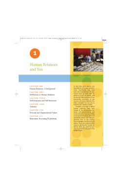 Human Relations and You - McGraw Hill Higher Education