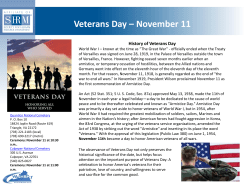 Veterans Day – November 11